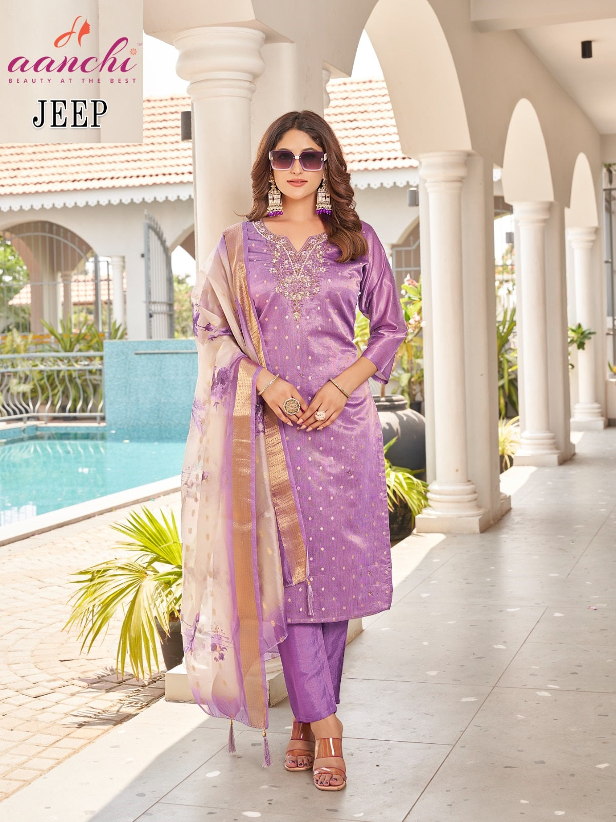 Jeep Aanchi Pure Shimmer Readymade Suits Manufacturer Gujarat