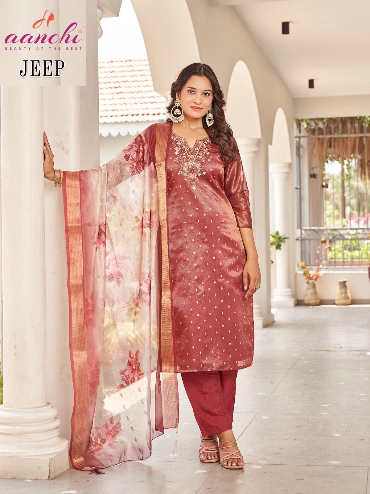 Jeep Aanchi Pure Shimmer Readymade Suits Manufacturer Gujarat