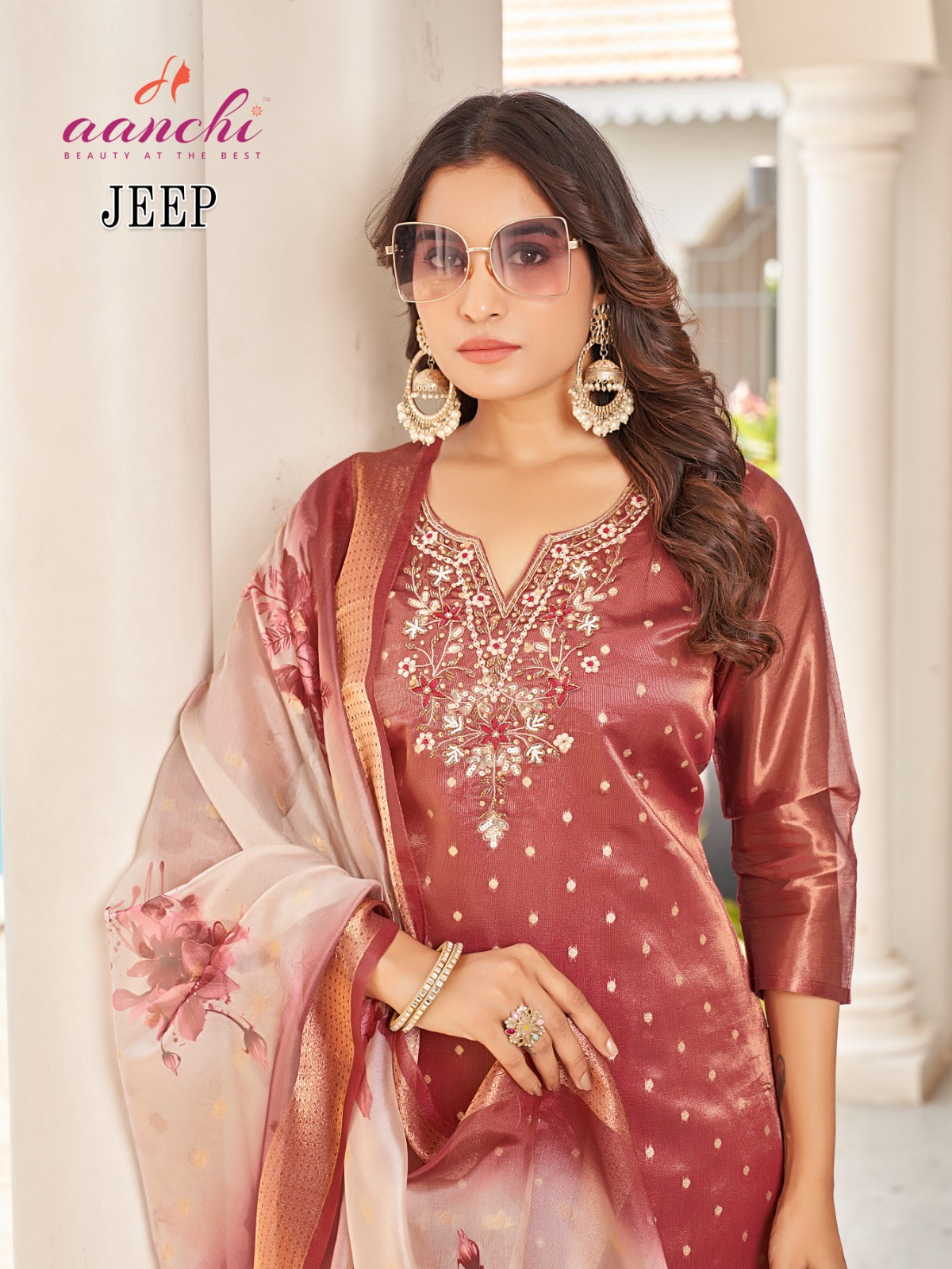 Jeep Aanchi Pure Shimmer Readymade Suits Manufacturer Gujarat