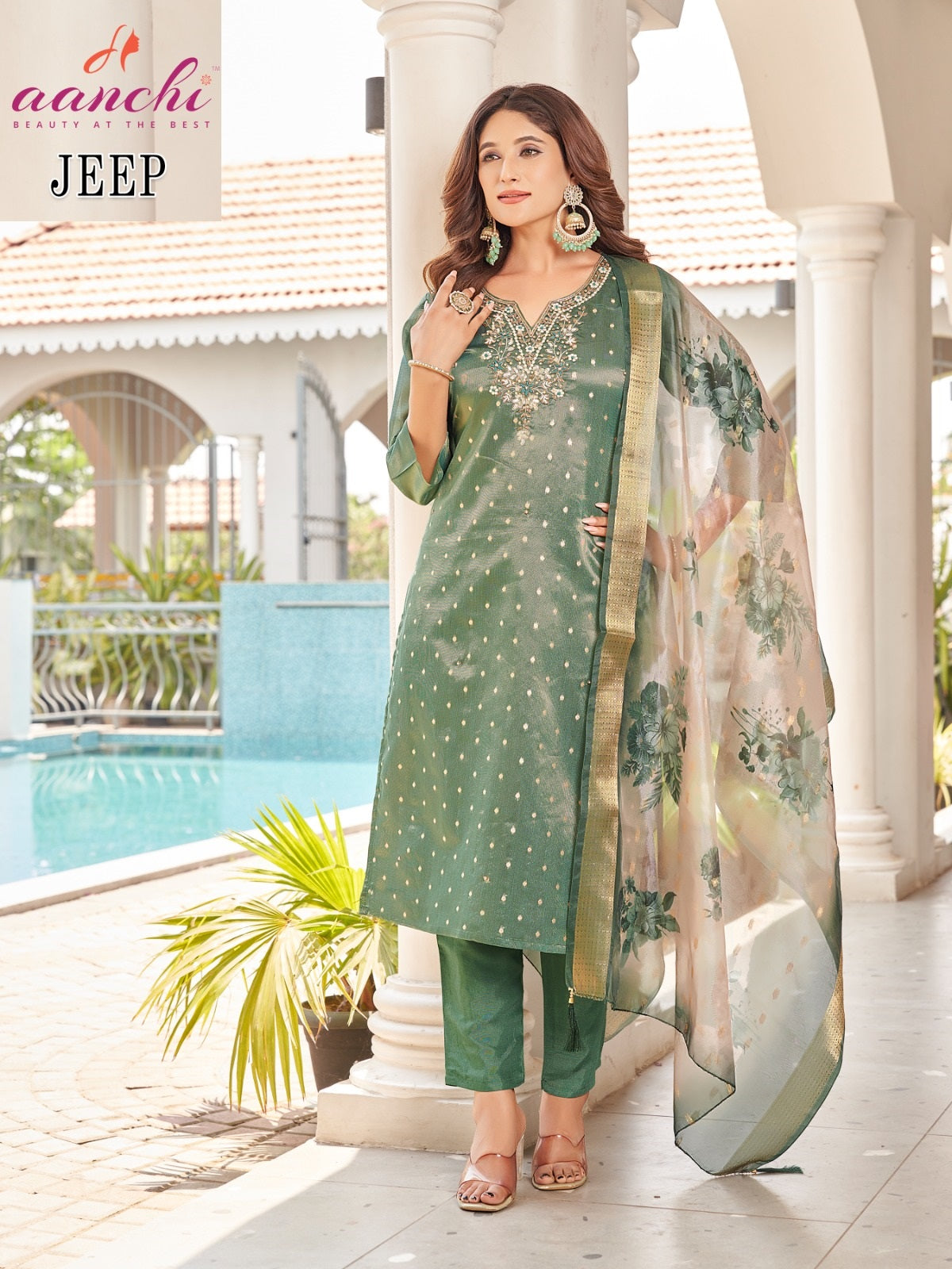 Jeep Aanchi Pure Shimmer Readymade Suits Manufacturer Gujarat