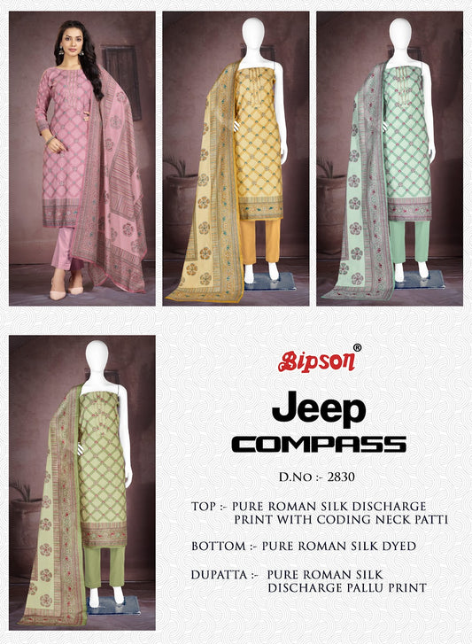 Jeep Compass 2830 Bipson Prints Roman Silk Pant Style Suits Wholesale