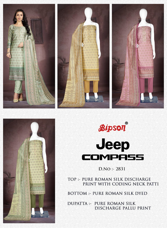 Jeep Compass 2831 Bipson Prints Roman Silk Pant Style Suits Wholesale