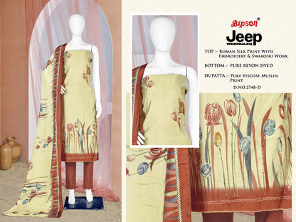 Jeep Wranglar 2748 Bipson Prints Roman Silk Pant Style Suits Exporter