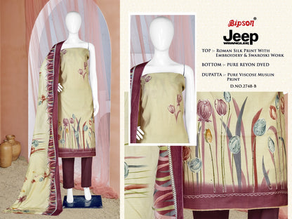 Jeep Wranglar 2748 Bipson Prints Roman Silk Pant Style Suits Exporter