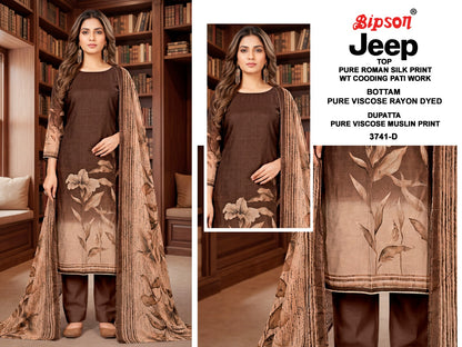 Jeep Wranglar 3741 Bipson Prints Roman Silk Pant Style Suits Wholesaler Ahmedabad