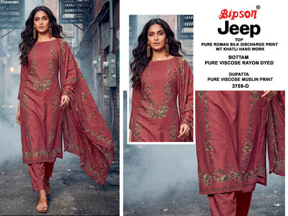Jeep Wranglar 3759 Bipson Prints Roman Silk Pant Style Suits Supplier India