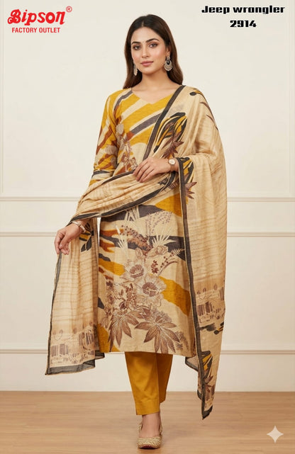 Jeep Wrangler 2914 Bipson Prints Roman Silk Readymade Pant Style Suits Supplier Gujarat