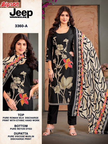 Jeep Wrangler 3360 Bipson Prints Roman Silk Pant Style Suits Manufacturer Gujarat