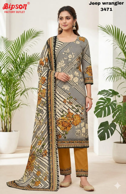 Jeep Wrangler 3471 Bipson Prints Roman Silk Readymade Pant Style Suits Wholesaler India