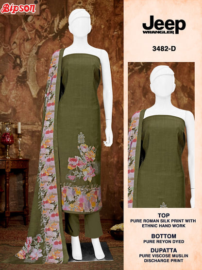 Jeep Wrangler 3482 Bipson Prints Roman Silk Pant Style Suits Supplier Gujarat