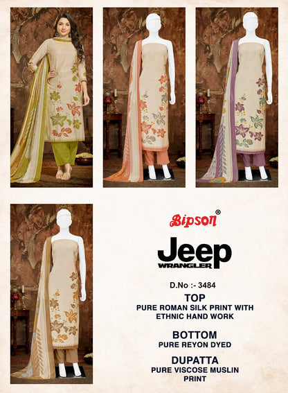 Jeep Wrangler 3484 Bipson Prints Roman Silk Pant Style Suits Wholesaler