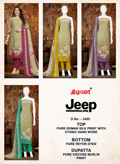 Jeep Wrangler 3485 Bipson Prints Roman Silk Pant Style Suits Exporter