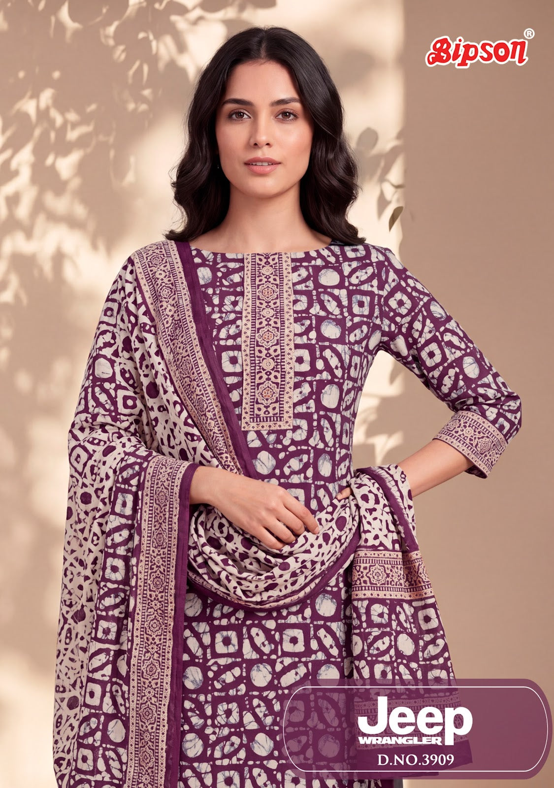 Jeep Wrangler 3909 Bipson Prints Roman Silk Pant Style Suits Wholesale Price