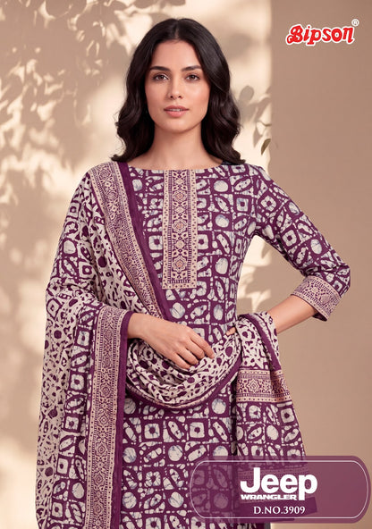 Jeep Wrangler 3909 Bipson Prints Roman Silk Pant Style Suits Wholesale Price