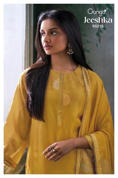 Jeeshka S5219 Ganga Woven Pant Style Suits Supplier Gujarat