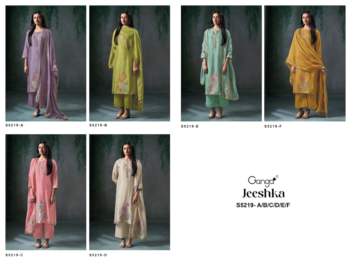 Jeeshka S5219 Ganga Woven Pant Style Suits Supplier Gujarat