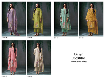 Jeeshka S5219 Ganga Woven Pant Style Suits Supplier Gujarat