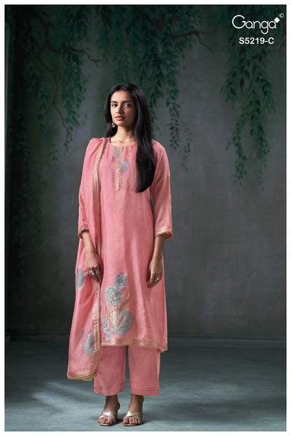Jeeshka S5219 Ganga Woven Pant Style Suits Supplier Gujarat
