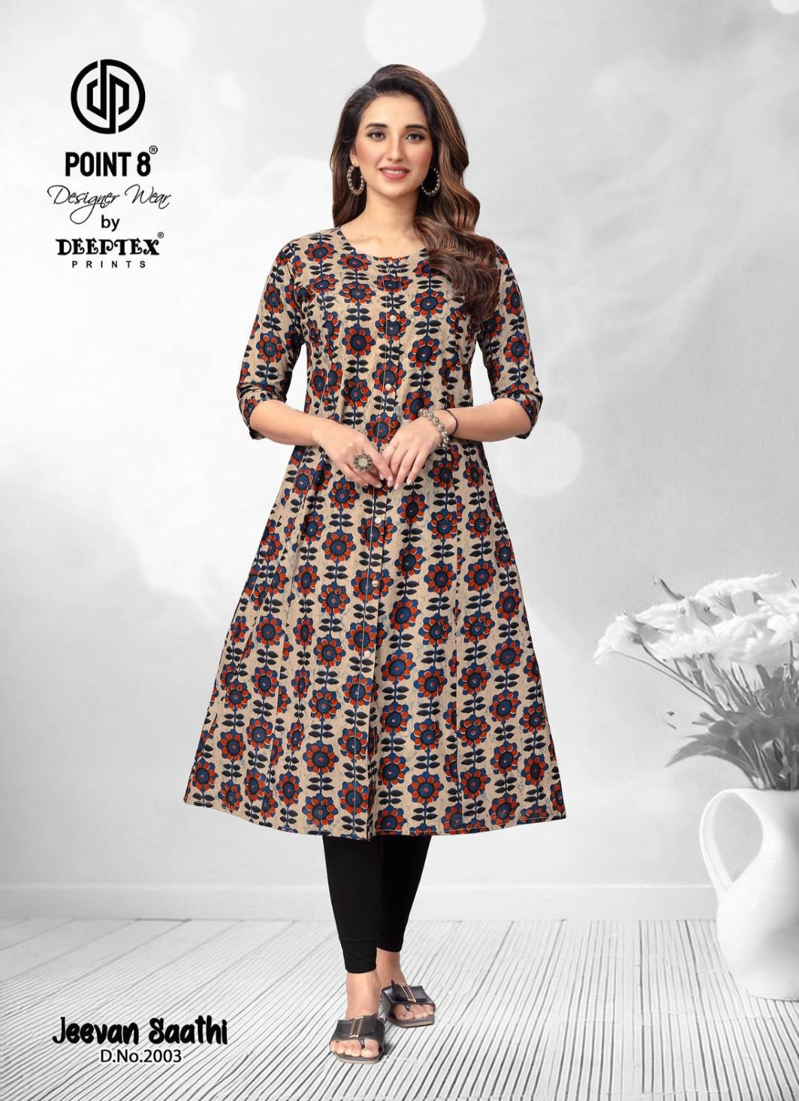 Jeevan Sathi Vol 2 Deeptex Prints Cotton A-Line Kurti Manufacturer India