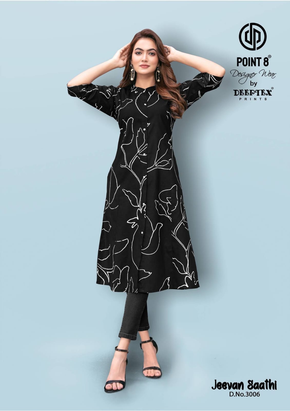 Jeevan Sathi Vol 3 Deeptex Prints Cotton A-Line Kurti Wholesaler