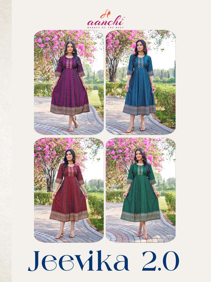 Jeevika 2.0 Aanchi Anarkali Kurtis Wholesaler