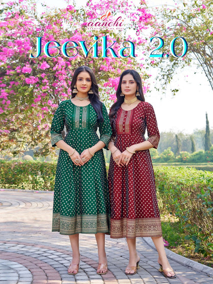 Jeevika 2.0 Aanchi Anarkali Kurtis Wholesaler