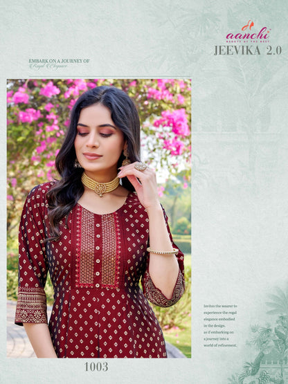 Jeevika 2.0 Aanchi Anarkali Kurtis Wholesaler