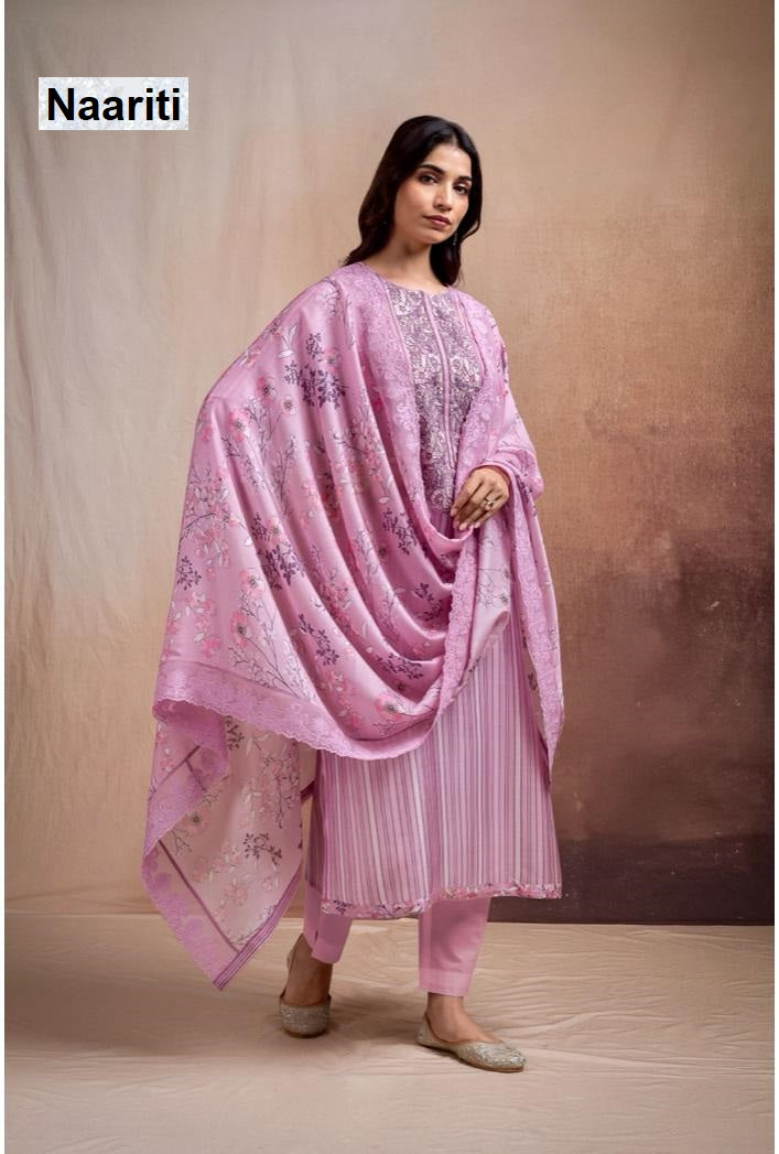 Jeezim 2749 Naariti Muslin Pant Style Suits Exporter Ahmedabad