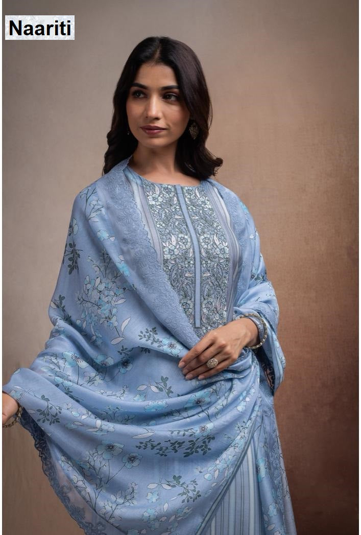 Jeezim 2749 Naariti Muslin Pant Style Suits Exporter Ahmedabad
