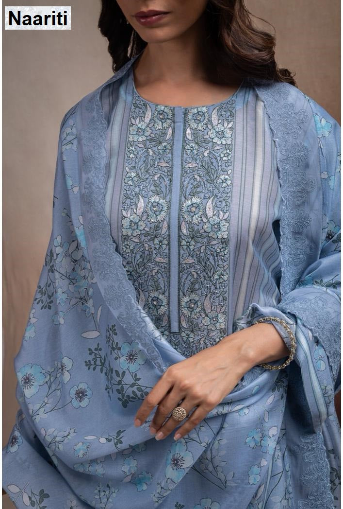 Jeezim 2749 Naariti Muslin Pant Style Suits Exporter Ahmedabad