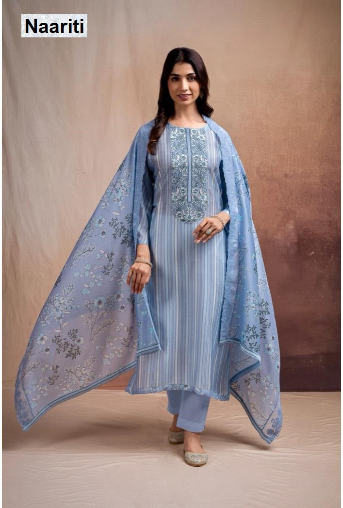 Jeezim 2749 Naariti Muslin Pant Style Suits Exporter Ahmedabad