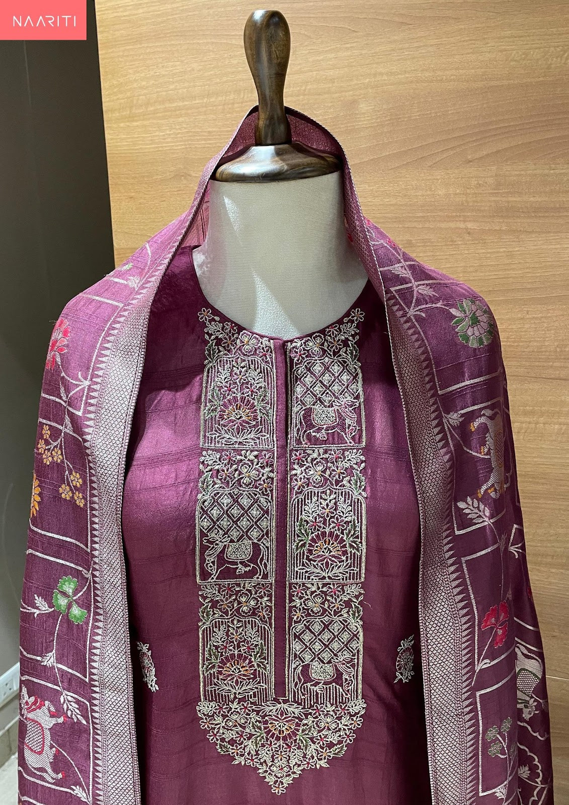 Jefeen Naariti Tussar Silk Salwar Suits Wholesale Price