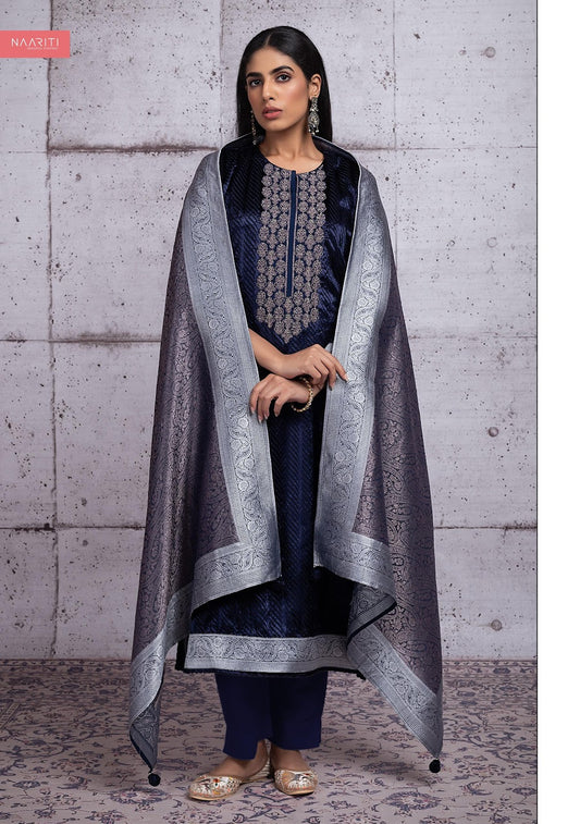 Jefnaq Naariti Brasso Velvet Suits Wholesaler Ahmedabad