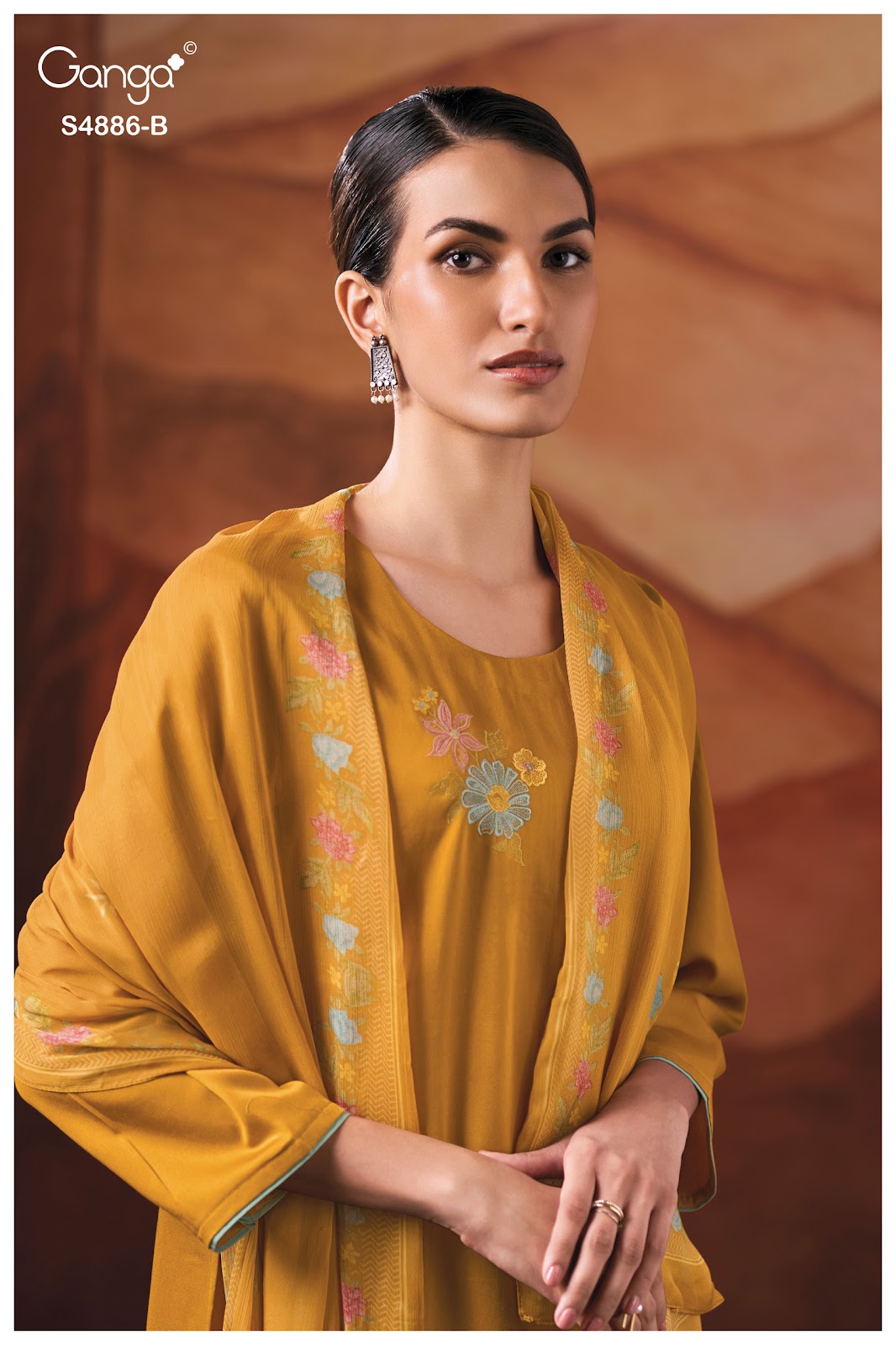 Jelyis S4886 Ganga Cotton Satin Plazzo Style Suits Wholesaler