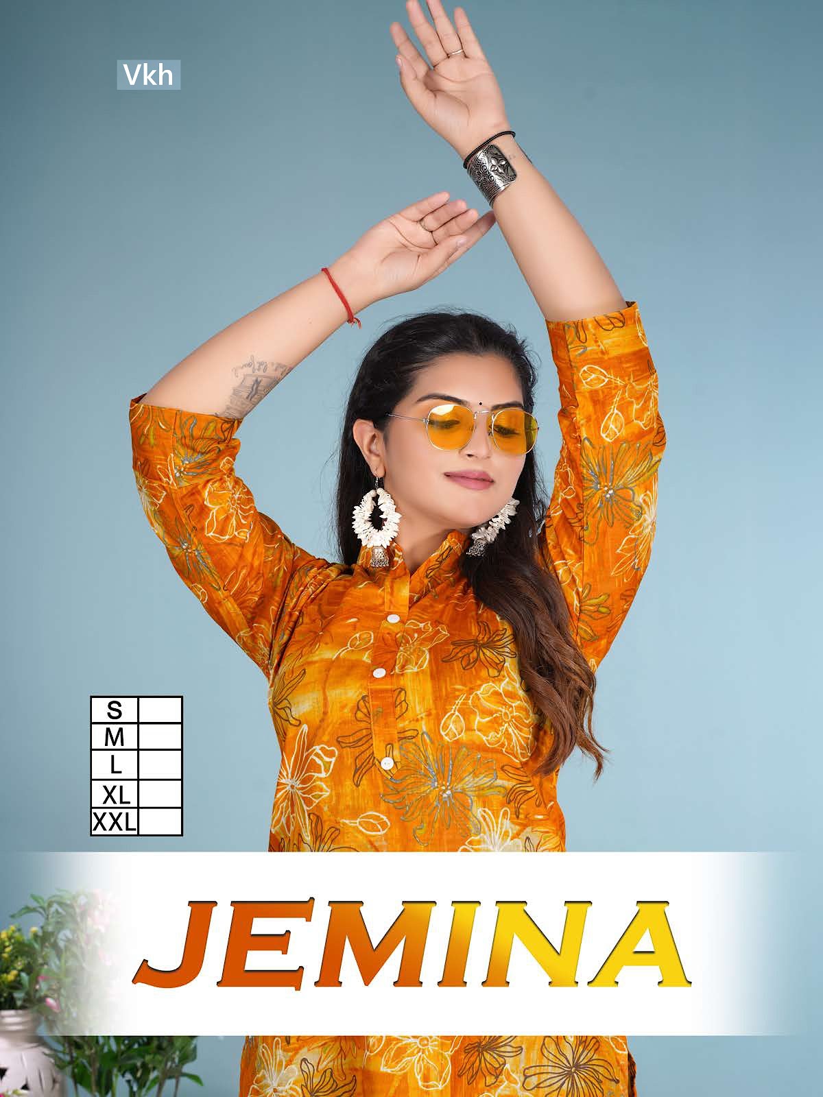 Jemina Vkh Cotton Short Kurtis Exporter