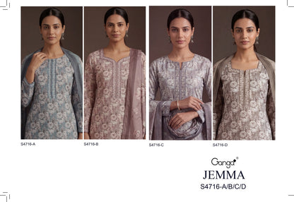 Jemma 4716 Ganga Cotton Pant Style Suits Manufacturer Ahmedabad