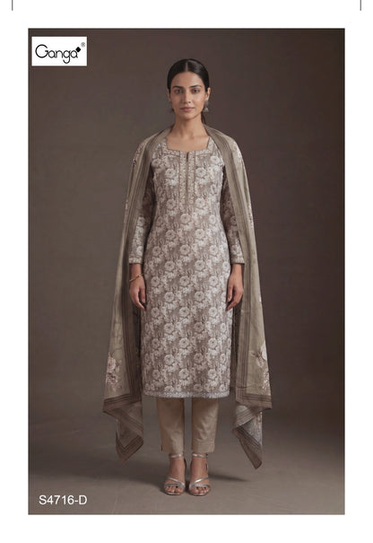 Jemma 4716 Ganga Cotton Pant Style Suits Manufacturer Ahmedabad