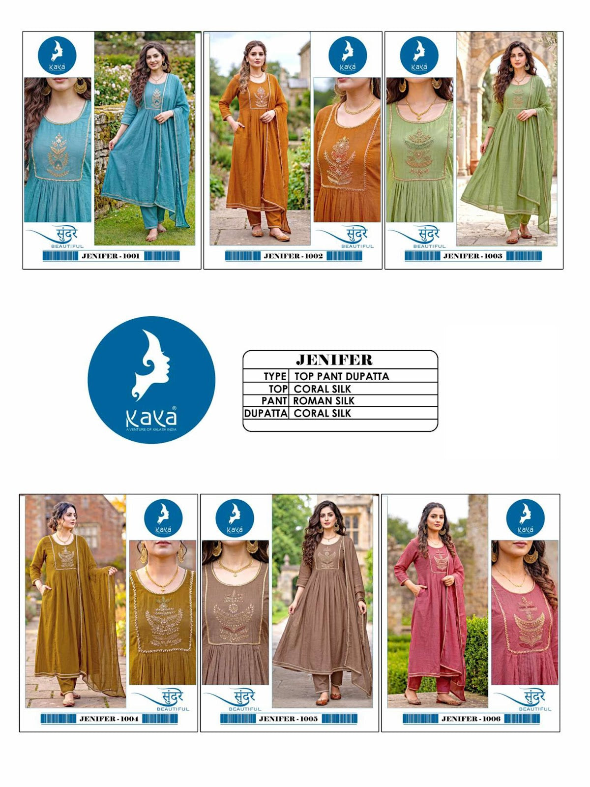 Jenifer Kaya Silk Readymade Anarkali Suits Supplier