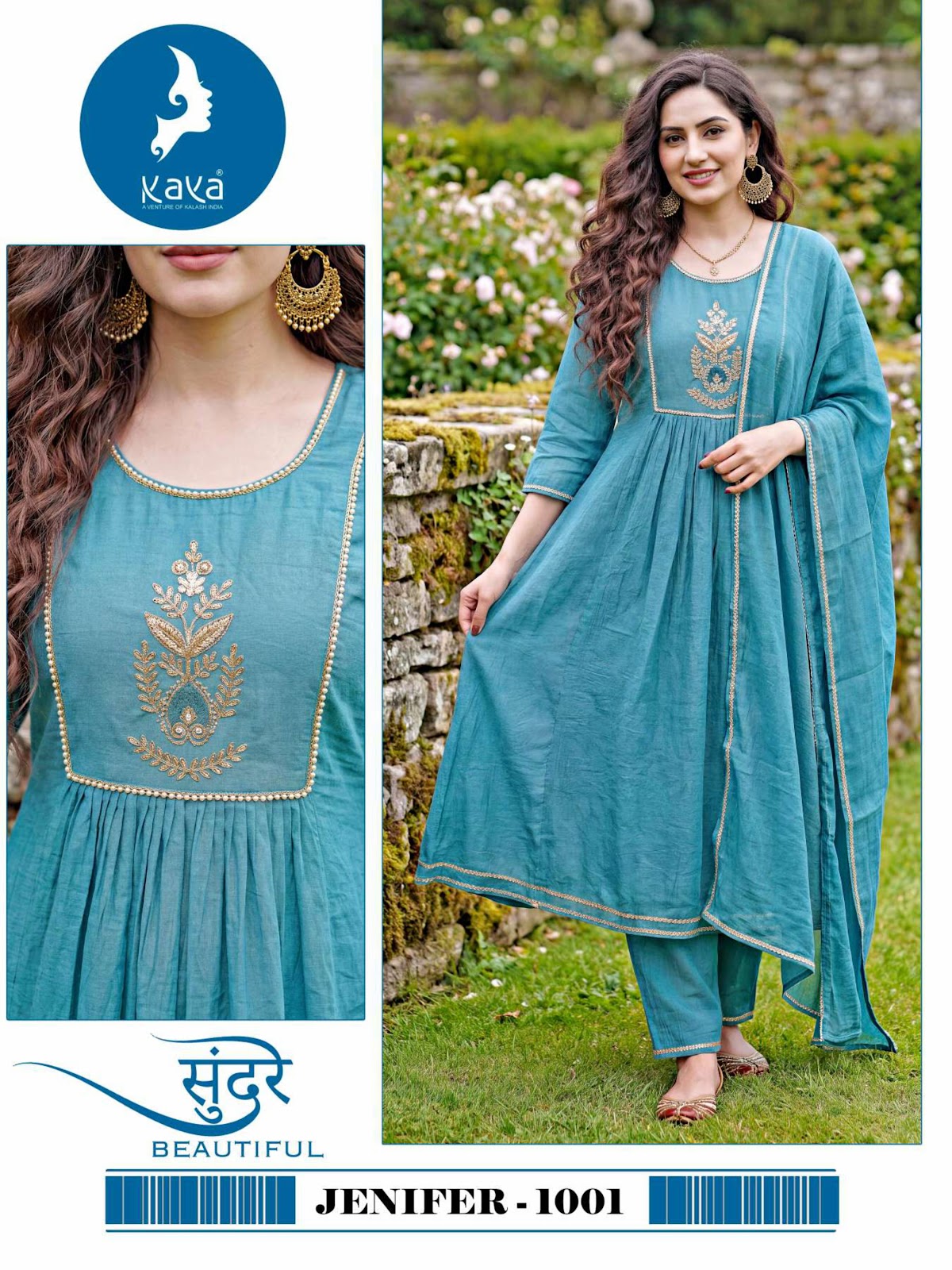 Jenifer Kaya Silk Readymade Anarkali Suits Supplier