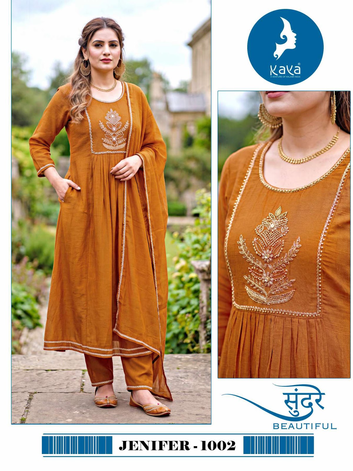Jenifer Kaya Silk Readymade Anarkali Suits Supplier