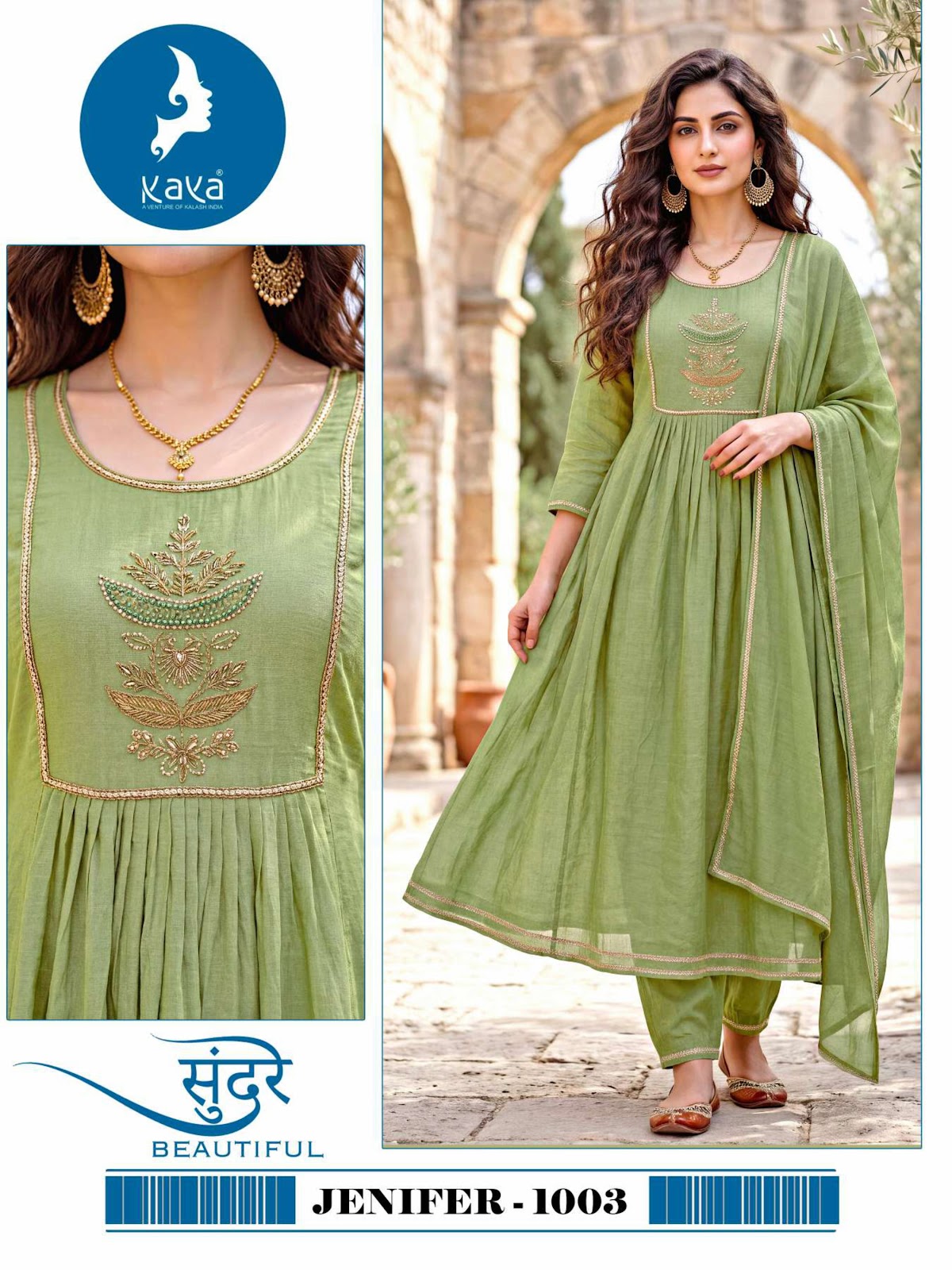 Jenifer Kaya Silk Readymade Anarkali Suits Supplier