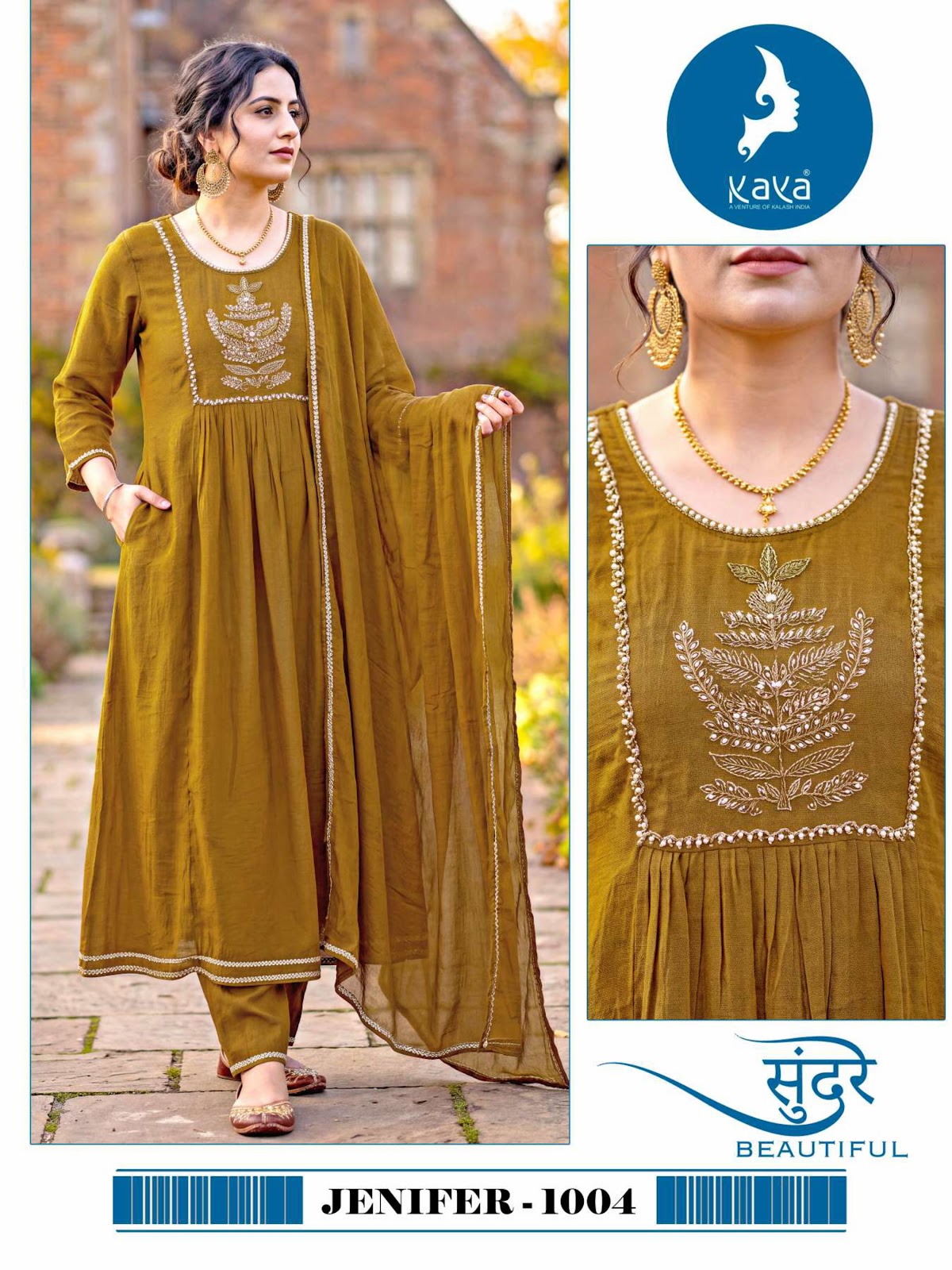 Jenifer Kaya Silk Readymade Anarkali Suits Supplier