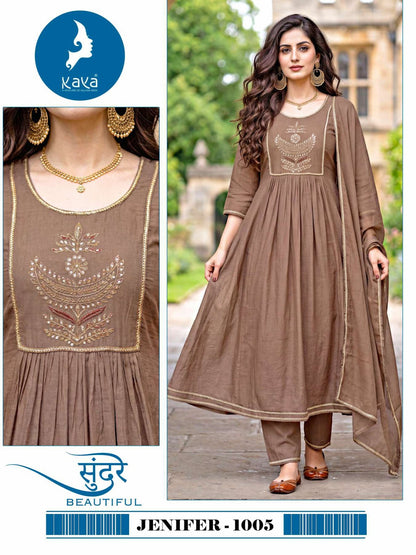 Jenifer Kaya Silk Readymade Anarkali Suits Supplier