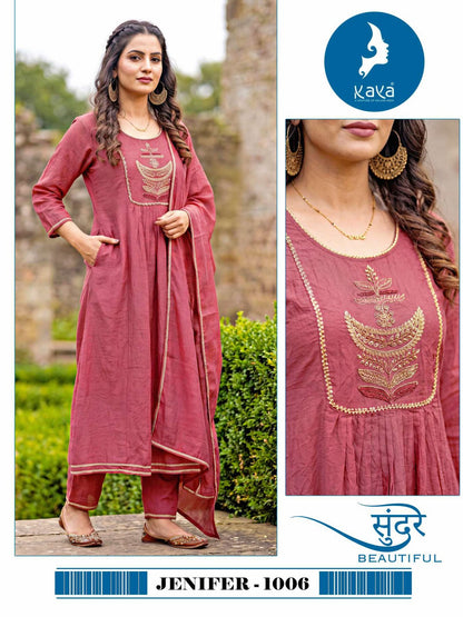 Jenifer Kaya Silk Readymade Anarkali Suits Supplier