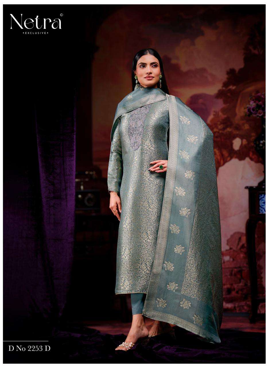 Jenika Netra Bemberg Silk Pant Style Suits Wholesaler Ahmedabad