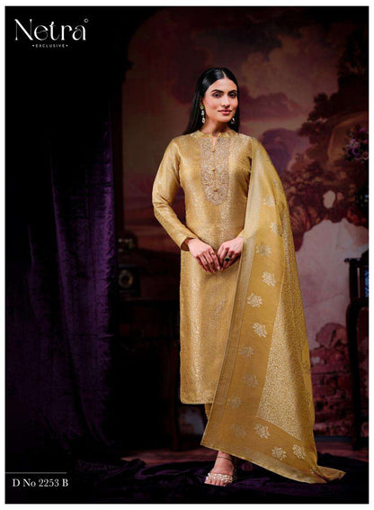 Jenika Netra Bemberg Silk Pant Style Suits Wholesaler Ahmedabad