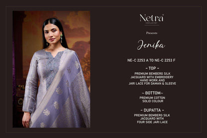 Jenika Netra Bemberg Silk Pant Style Suits Wholesaler Ahmedabad