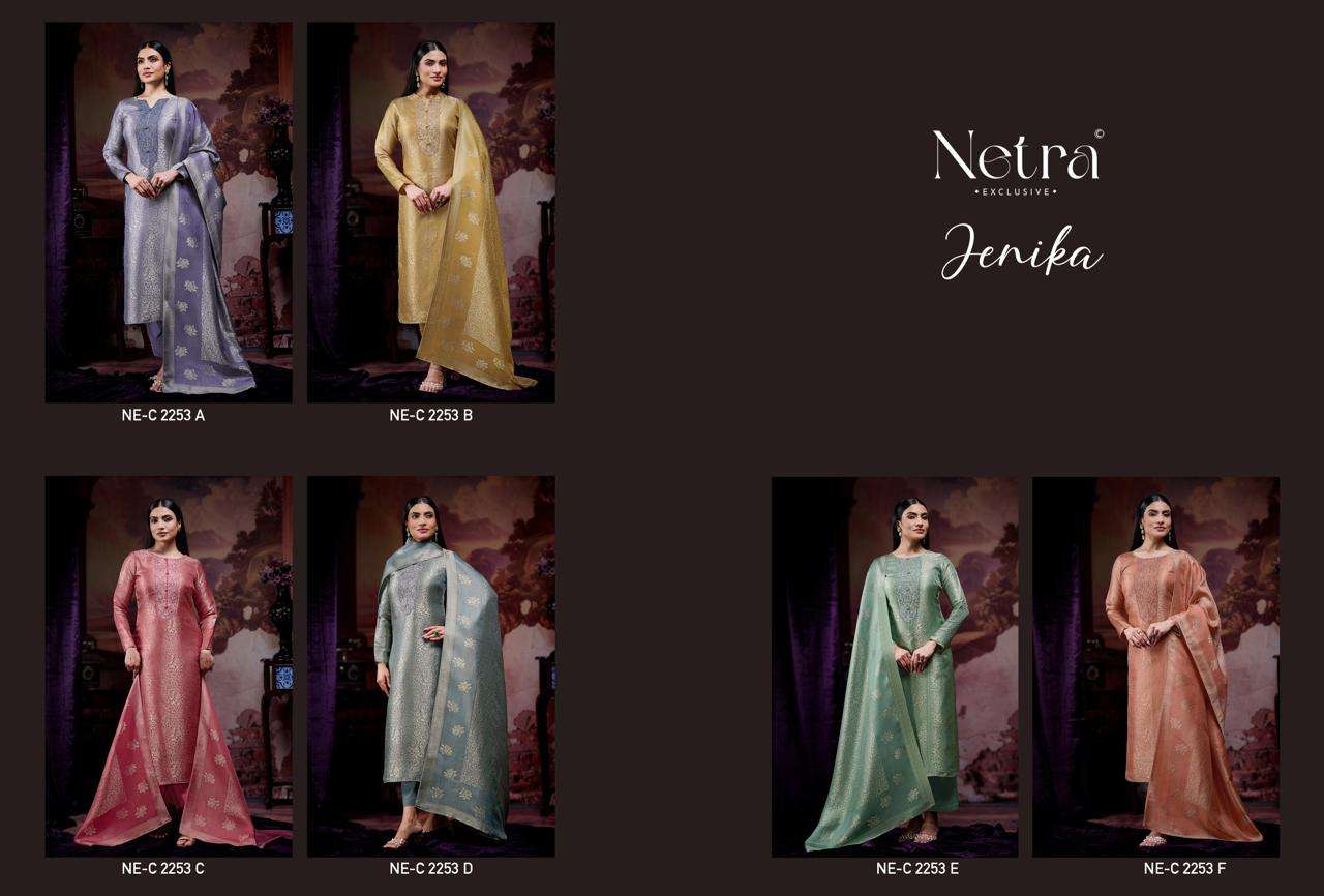 Jenika Netra Bemberg Silk Pant Style Suits Wholesaler Ahmedabad