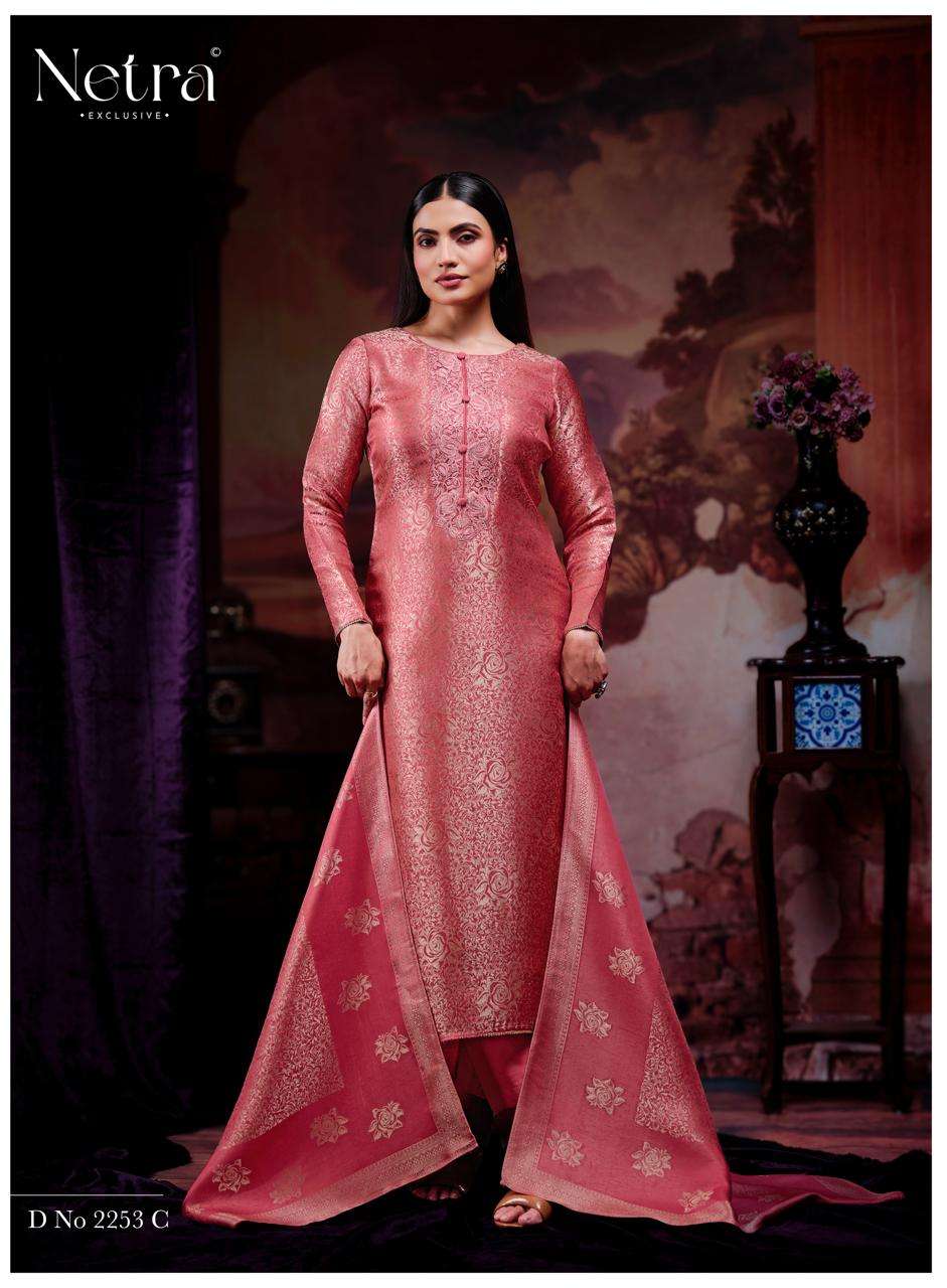 Jenika Netra Bemberg Silk Pant Style Suits Wholesaler Ahmedabad