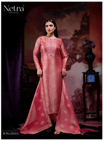 Jenika Netra Bemberg Silk Pant Style Suits Wholesaler Ahmedabad